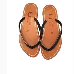 k jacques st tropez black flip flops ⭐️✨